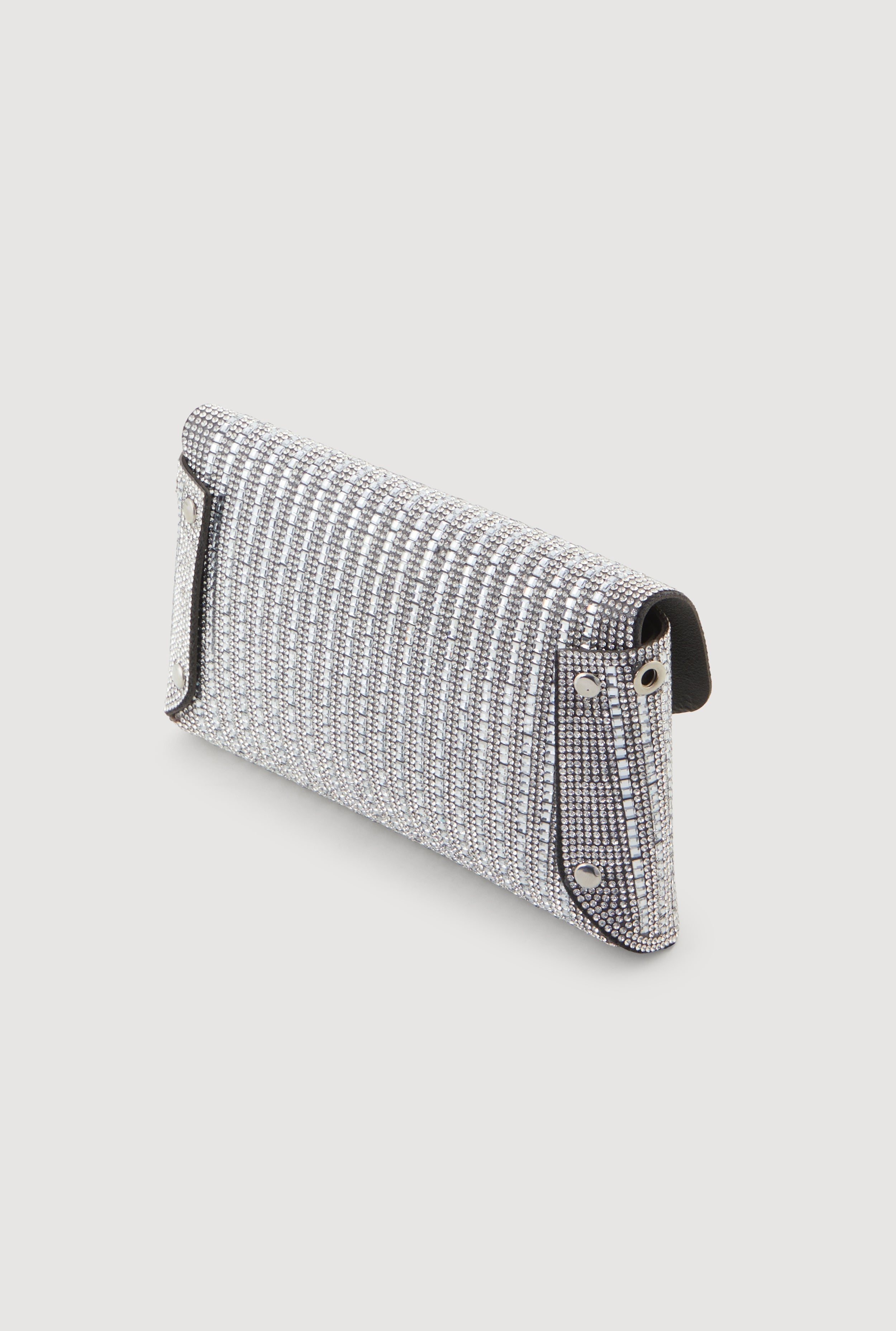 Rhinestone Envelope Clutch with Removable Strap