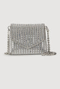 Mini Rhinestone Envelope Clutch with Removable Strap