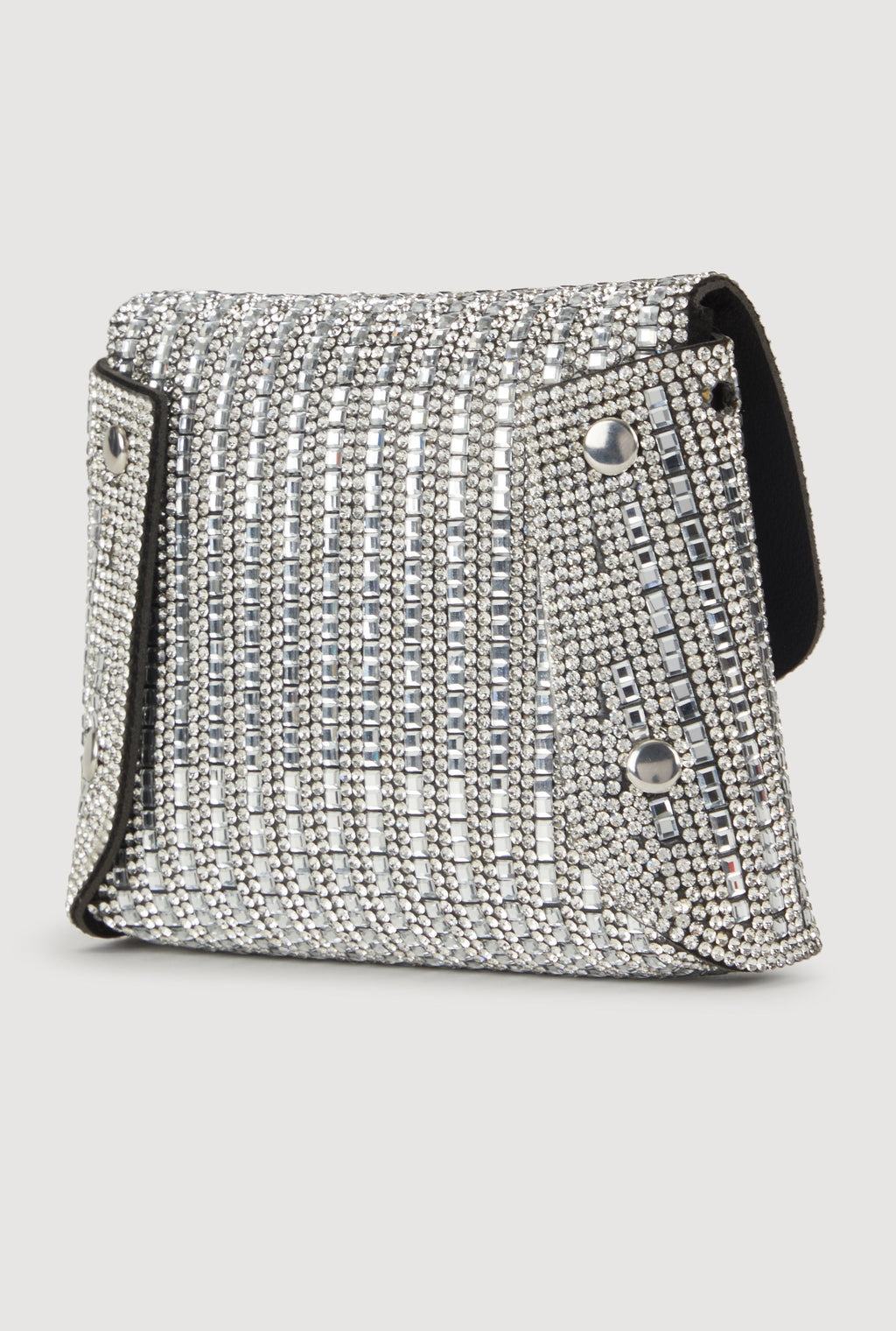 Mini Rhinestone Envelope Clutch with Removable Strap
