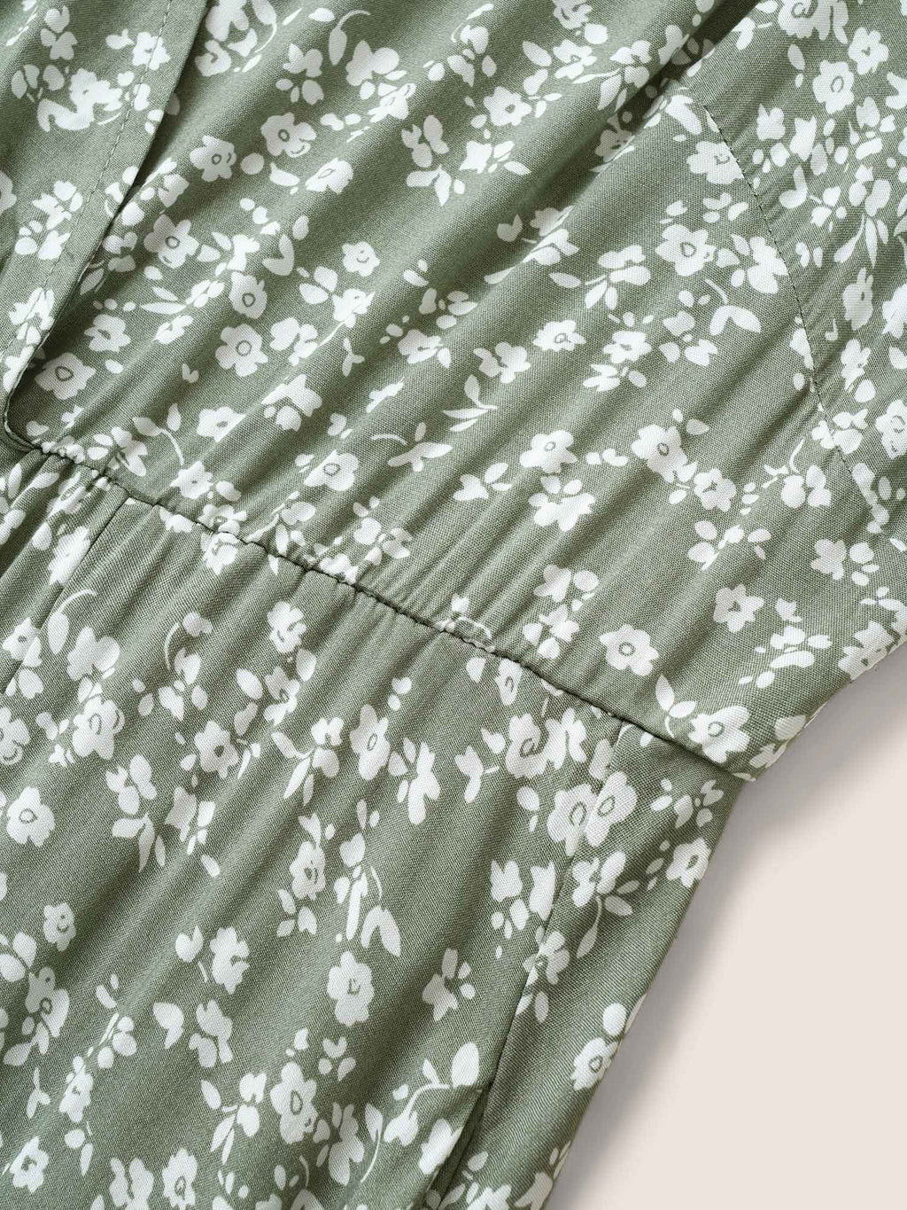 Bloom Dress - Flutter Sleeve Ditsy Floral Pocket Split Maxi Dress